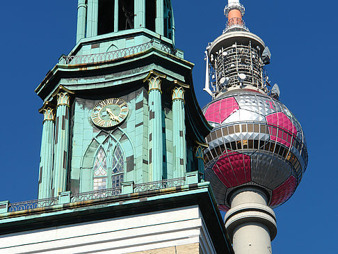 Foto Fernsehturm und Marienkirche - Berlin