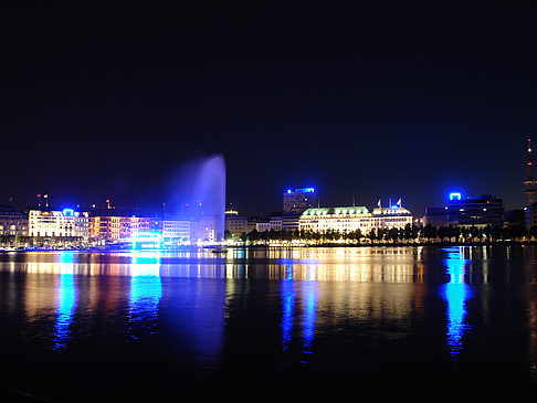 Foto Binnenalster bei Nacht