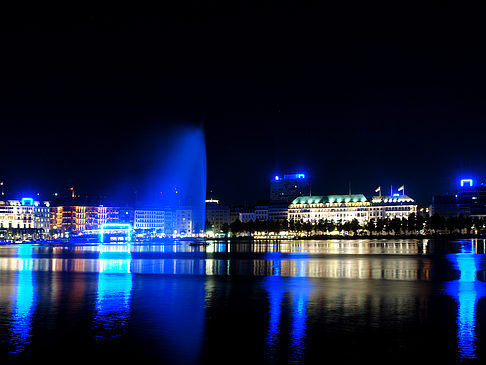 Foto Binnenalster bei Nacht