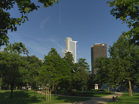 Foto Friedrich-Ebert-Anlage mit Westendtower und Citytower - Frankfurt am Main