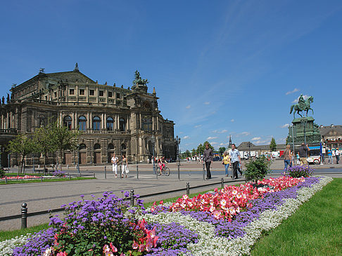 Foto Semperoper mit Blumen - Dresden