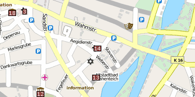 Stadtplan Aegidienkirche  Lübeck