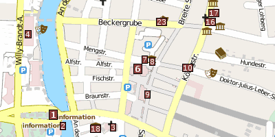 Stadtplan Marienkirche  Lübeck